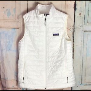 Patagonia Nano Puffer Vest ~ LG~ Birch White